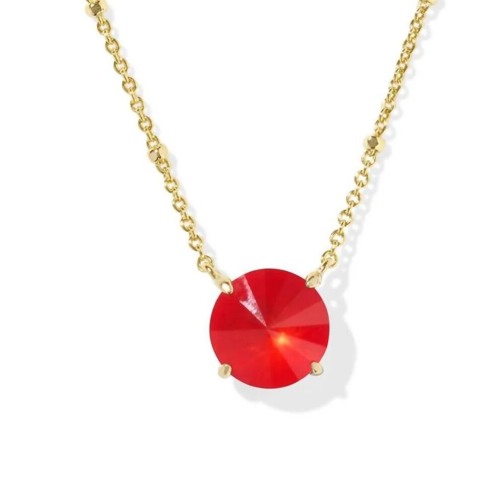 Kendra Scott Jolie Short Pendant Necklace-Gold Red Illusion/NWT